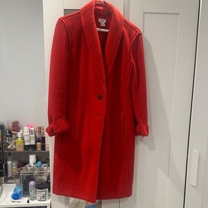 J. Crew Women's Vibrant Red Snow Coat